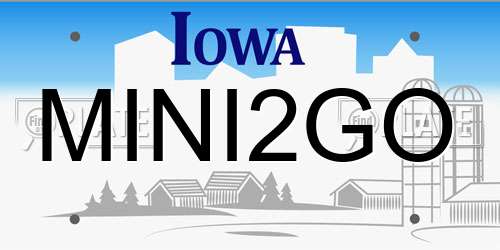 MINI2GO Iowa License Plate
