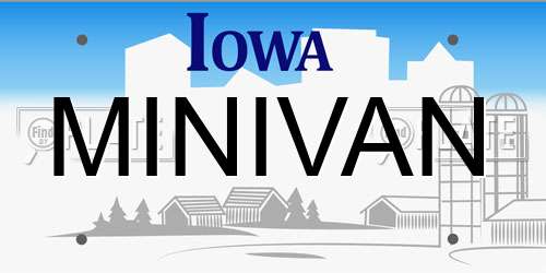 MINIVAN Iowa License Plate