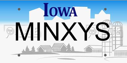 MINXYS Iowa License Plate
