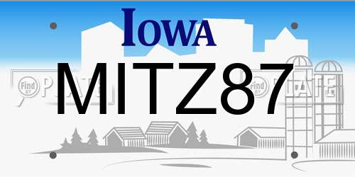 MITZ87 Iowa License Plate