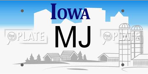 MJ Iowa License Plate
