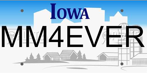 MM4EVER Iowa License Plate