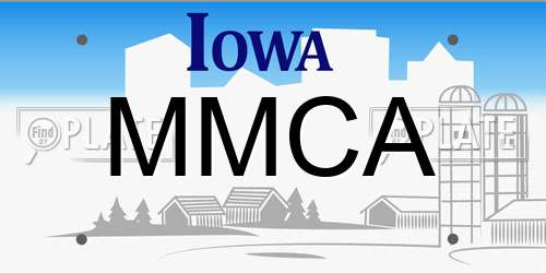 MMCA Iowa License Plate