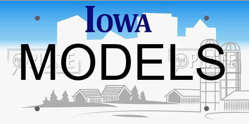 MODELS Iowa License Plate