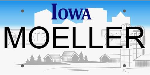 MOELLER Iowa License Plate