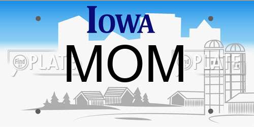 MOM Iowa License Plate