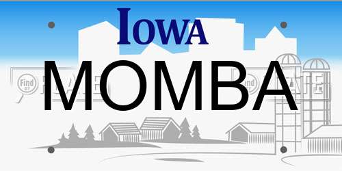MOMBA Iowa License Plate