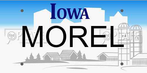 MOREL Iowa License Plate