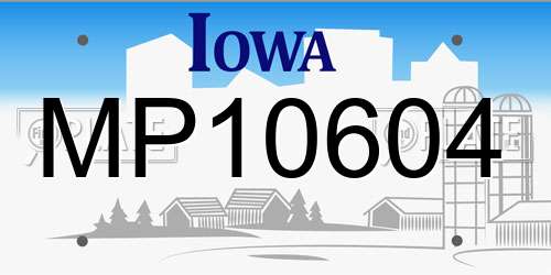MP10604 Iowa License Plate