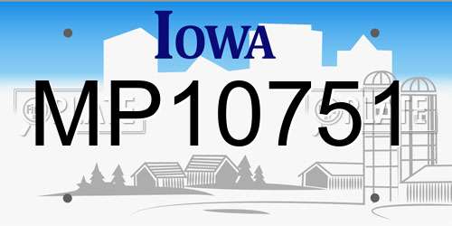 MP10751 Iowa License Plate