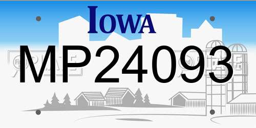 MP24093 Iowa License Plate