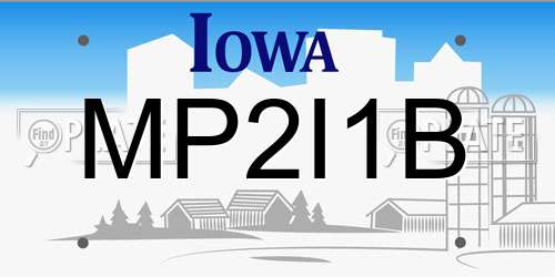 MP2I1B Iowa License Plate