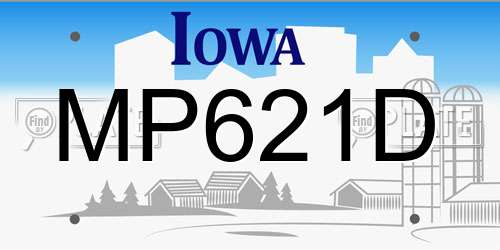 MP621D Iowa License Plate