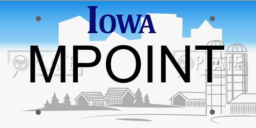 MPOINT Iowa License Plate
