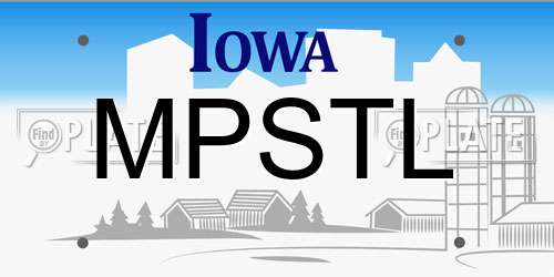 MPSTL Iowa License Plate
