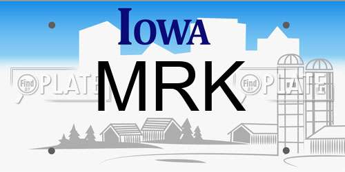 MRK Iowa License Plate