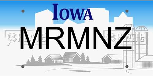 MRMNZ Iowa License Plate