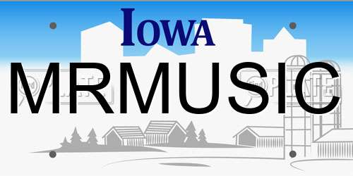 MRMUSIC Iowa License Plate