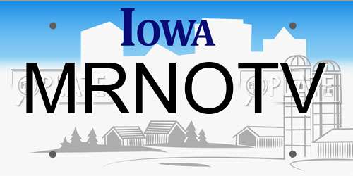 MRNOTV Iowa License Plate