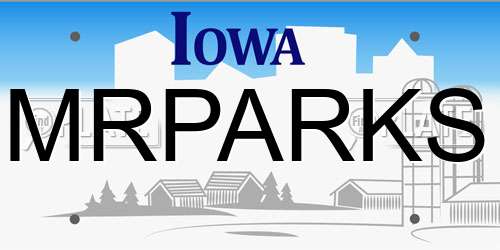 MRPARKS Iowa License Plate
