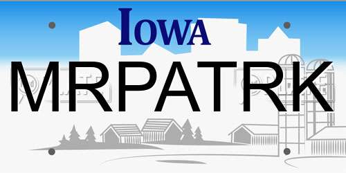MRPATRK Iowa License Plate