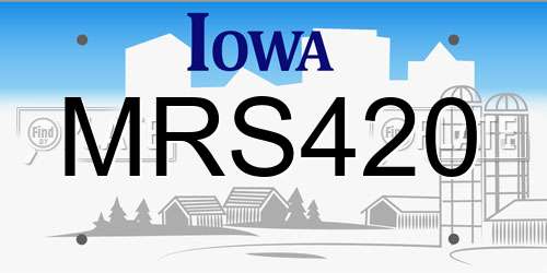 MRS420 Iowa License Plate