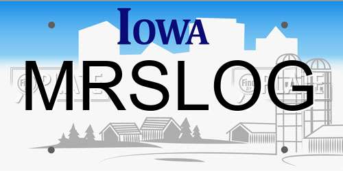 MRSLOG Iowa License Plate