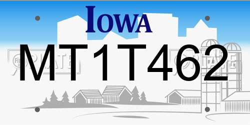 MT1T462 Iowa License Plate
