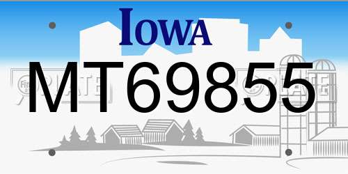 MT69855 Iowa License Plate