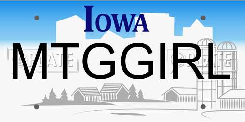 MTGGIRL Iowa License Plate