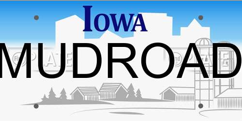 MUDROAD Iowa License Plate