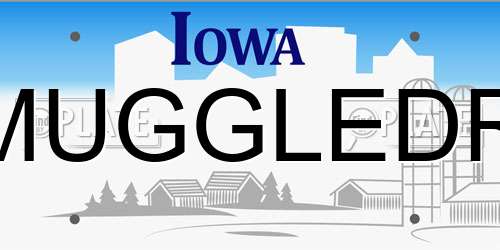 MUGGLEDR Iowa License Plate