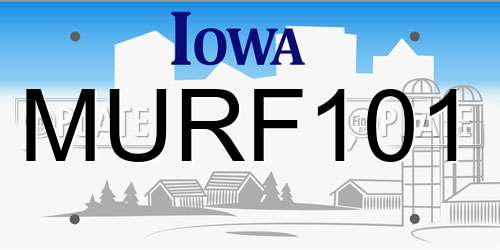 MURF101 Iowa License Plate