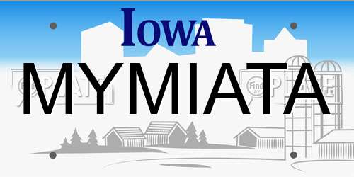 MYMIATA Iowa License Plate