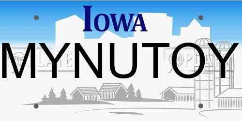 MYNUTOY Iowa License Plate