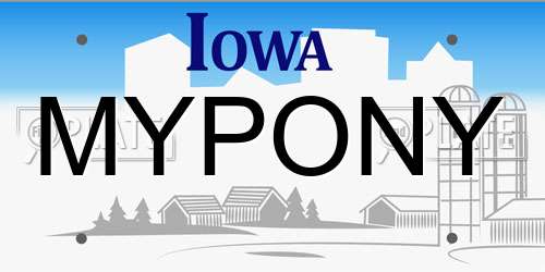 MYPONY Iowa License Plate