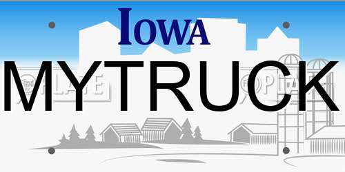 MYTRUCK Iowa License Plate