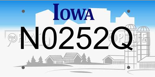 N0252Q Iowa License Plate