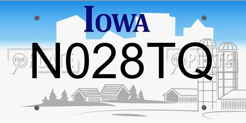 N028TQ Iowa License Plate