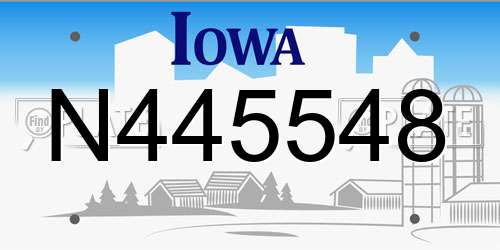 N445548 Iowa License Plate