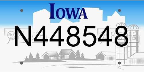 N448548 Iowa License Plate