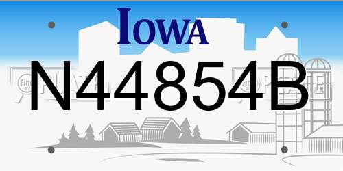 N44854B Iowa License Plate