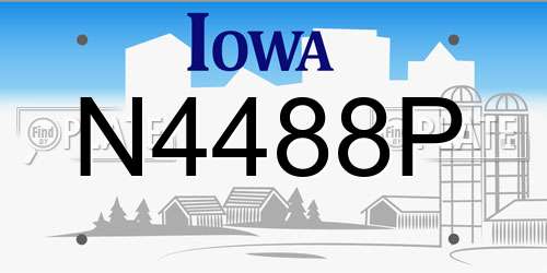 N4488P Iowa License Plate
