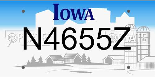 N4655Z Iowa License Plate