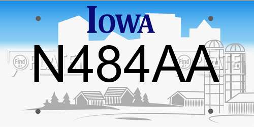 N484AA Iowa License Plate