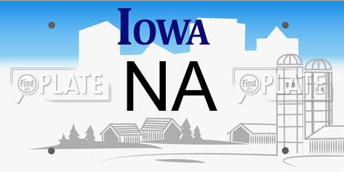 NA Iowa License Plate