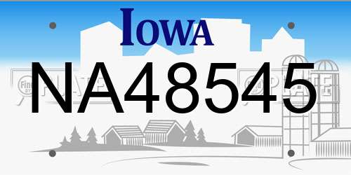 NA48545 Iowa License Plate