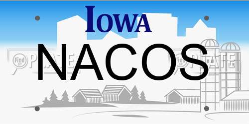 NACOS Iowa License Plate