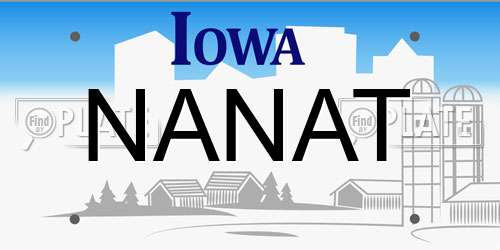 NANAT Iowa License Plate