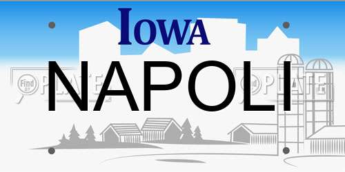 NAPOLI Iowa License Plate